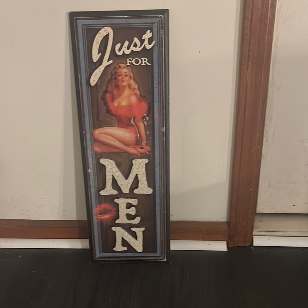 Vintage Style 'Just for Men' Wall Sign